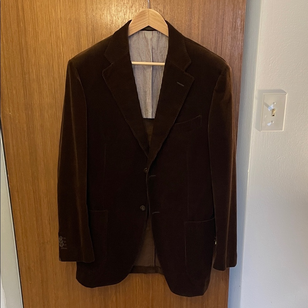 Suitsupply chestnut brown corduroy blazer, 42R